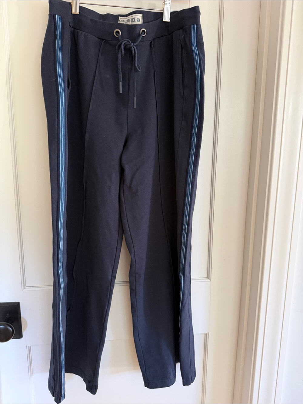 Fat Face Navy Pants with Light Blue Side Stripes
